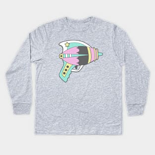 Rad Retro Ray Gun - Pastel Kids Long Sleeve T-Shirt